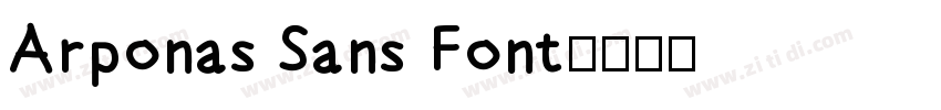 Arponas Sans Font字体转换